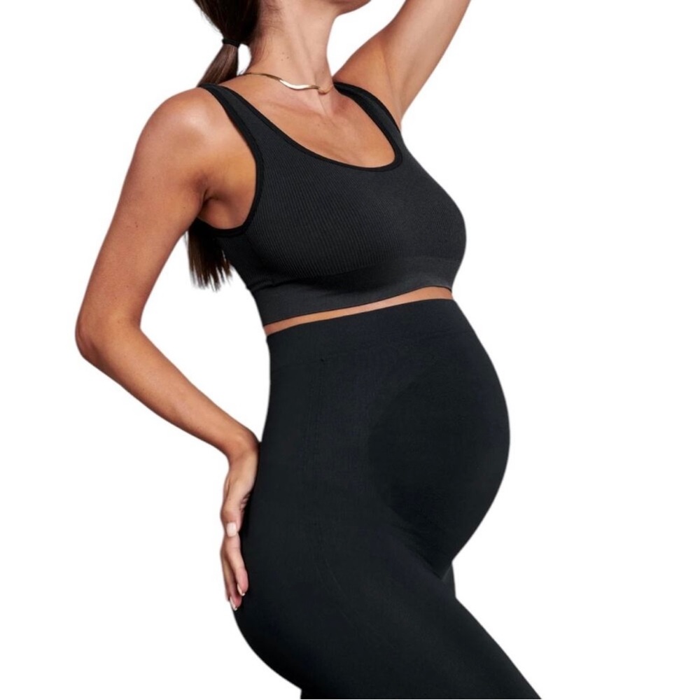 Blanqi Black Stretchy Maternity Leggings - Picture 2 of 11